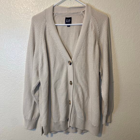 GAP Women's Beige Button-Up Cardigan - Picture 1 of 9